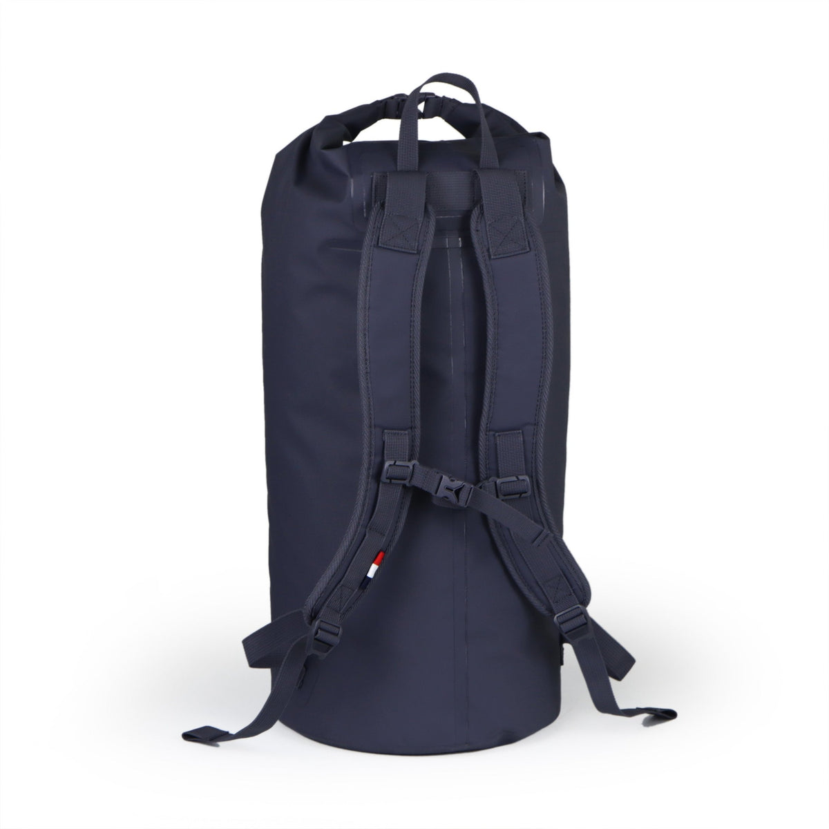 Sac étanche Verseau 45 Marine Nationale, vue de dos avec bretelles