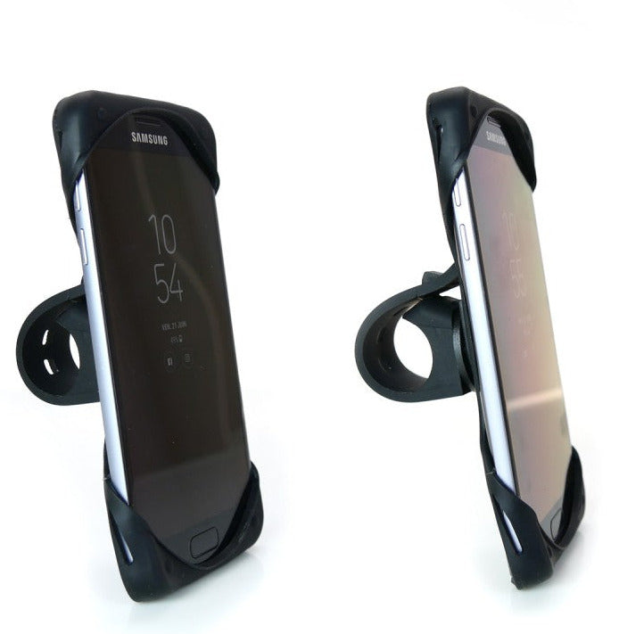 Support téléphone Twist & Scoot fixé sur guidon, vue de profil